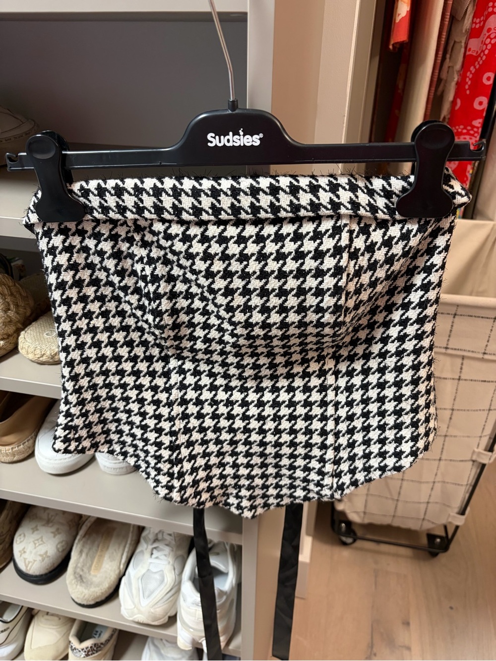 Black & White Houndstooth Tube Top